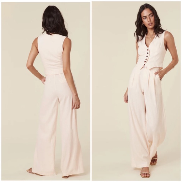 NWT~UFT/SELL Spell Everyday Wide-Leg pants M linen - Picture 4 of 6